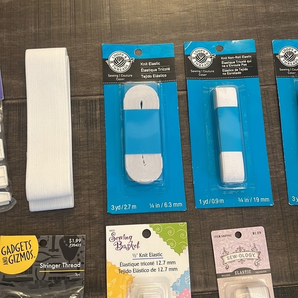 NWT BUNDLE OF SEWING MATERIAL (Elastic bands , scotch fasteners zippers threads - Picture 7 of 16